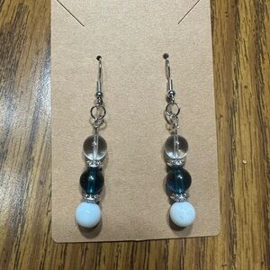 Beaded Dangle Earrings, homemade by Loop & Ladder